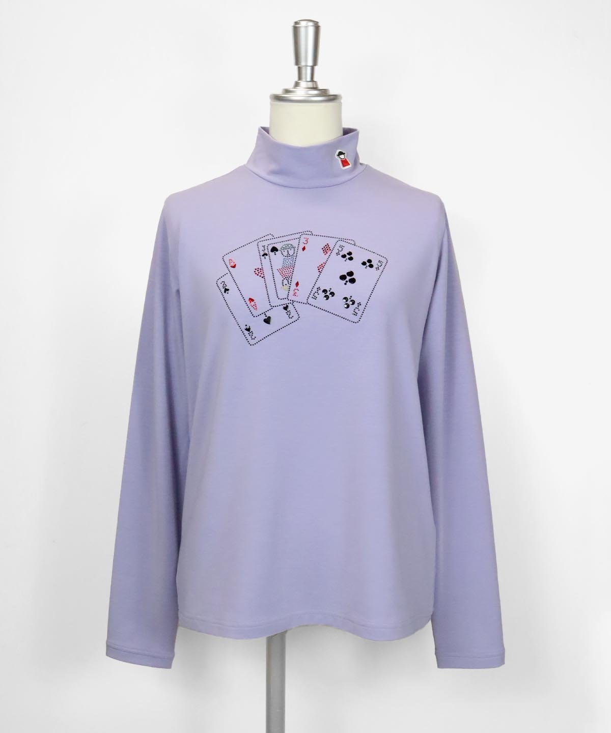 【SALE／40%OFF】Picone Club UV冷感トランプ柄ハイネックプルオーバー ピッコーネクラブ トップス カットソー・Tシャツ パープル ピンク ブラック ホワイト【送料無料】