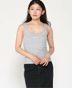 GUESS JEANS GUESS JEANS/(W)Tank Top Slim Rib Embro ゲス トップス ノースリーブ・タンクトップ グレー ホワイト【送料無料】
