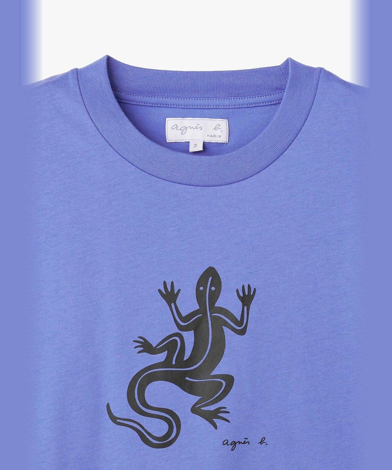 アイコニック コットン 半袖 Tシャツ "Lezard" アニエスベー トップス カットソー・Tシャツ ブルー