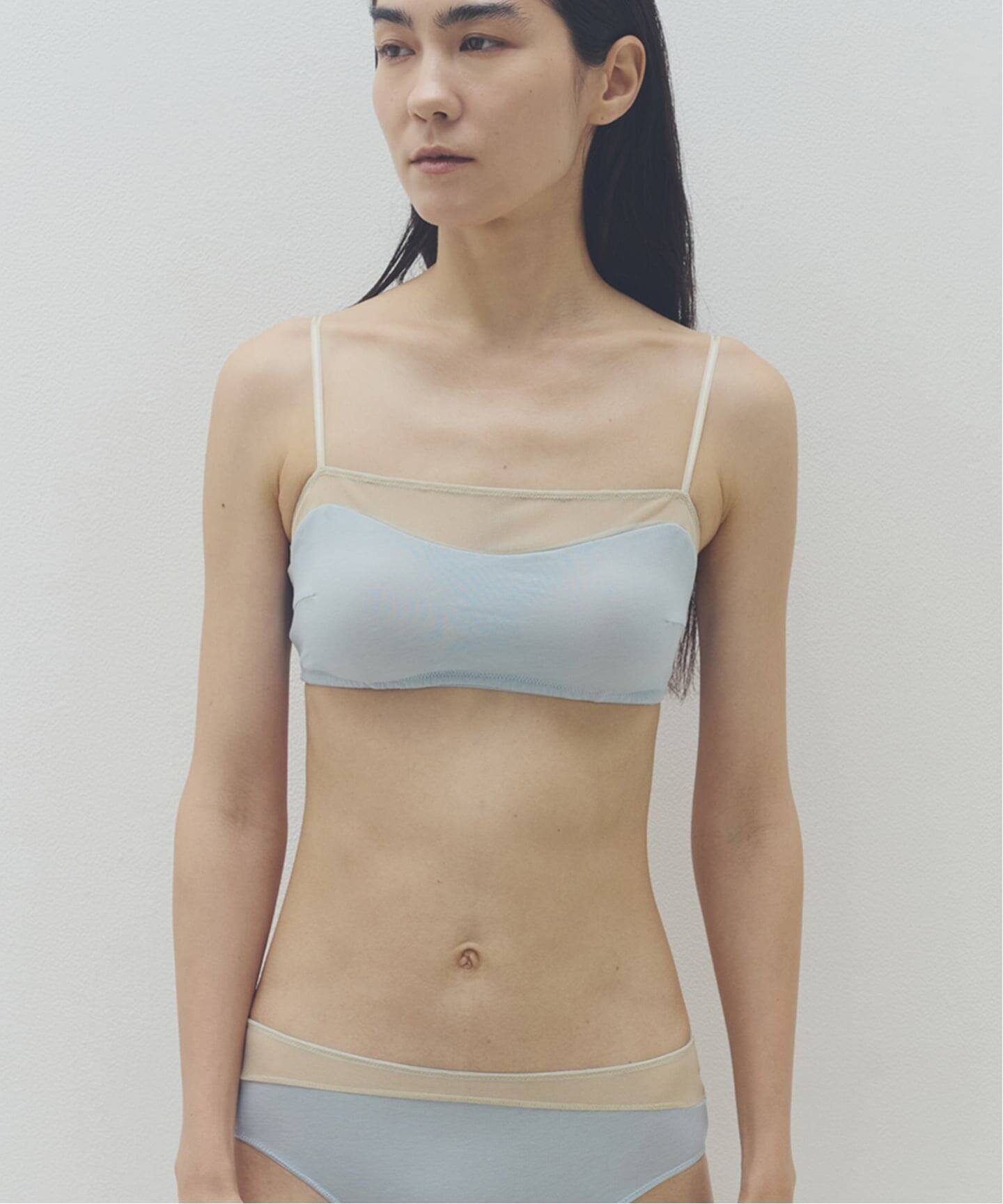 EMILY WEEK 【接触冷感】COOL メッシュトリムブラ エミリーウィーク インナー・ルームウェア ブラジャー グレー ブルー【送料無料】
