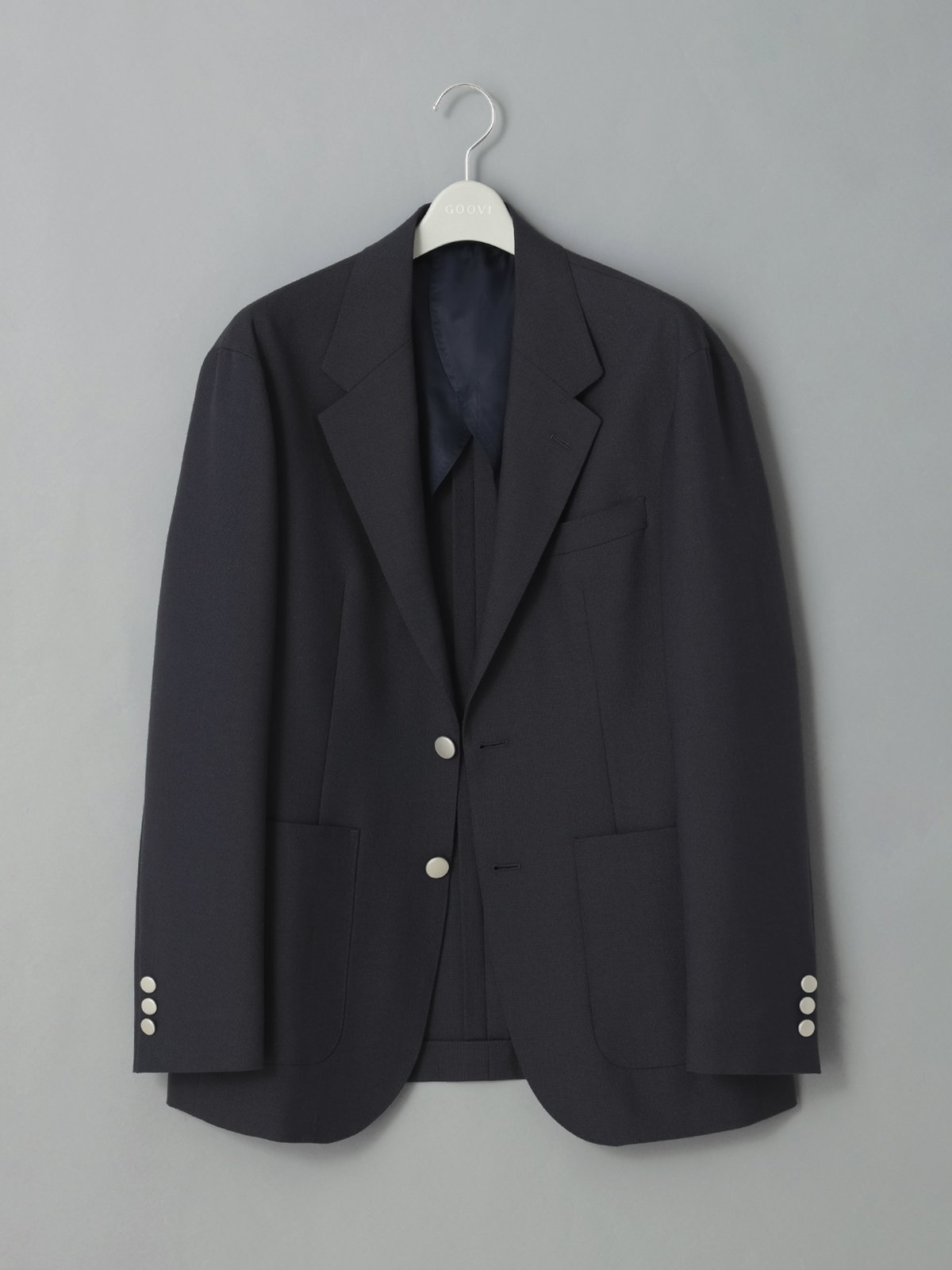 【SALE／30%OFF】SUIT SQUARE GOOVI ジャケット ハイツイストトロピカルウール 無地 スーツ スクエア ジャケット・アウター テーラードジャケット・ブレザー ネイビー【送料無料】