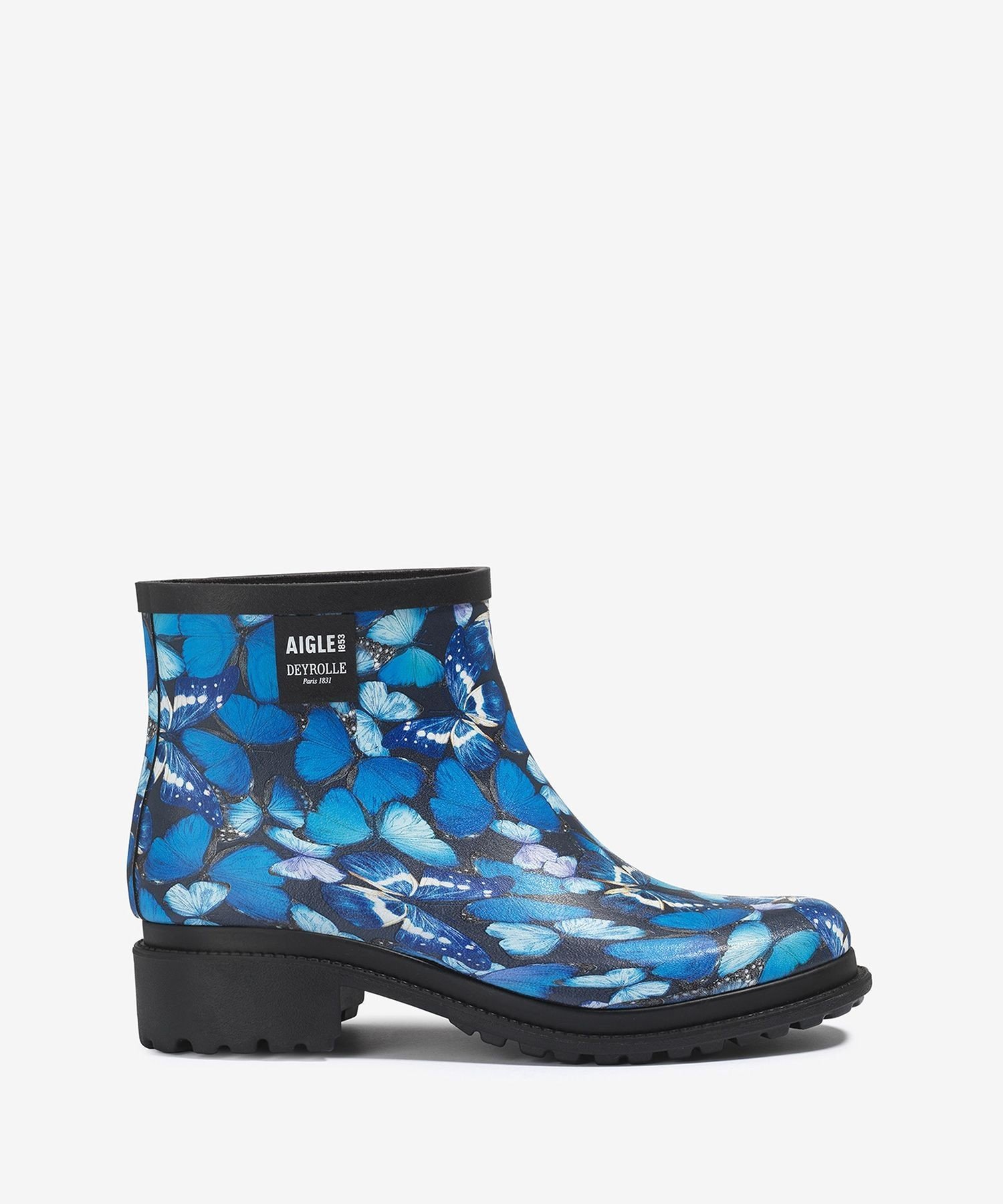 AIGLE フルフィール ロー プリント ラバーブーツ エーグル シューズ・靴 レインシューズ・ブーツ ベージュ ブルー【送料無料】