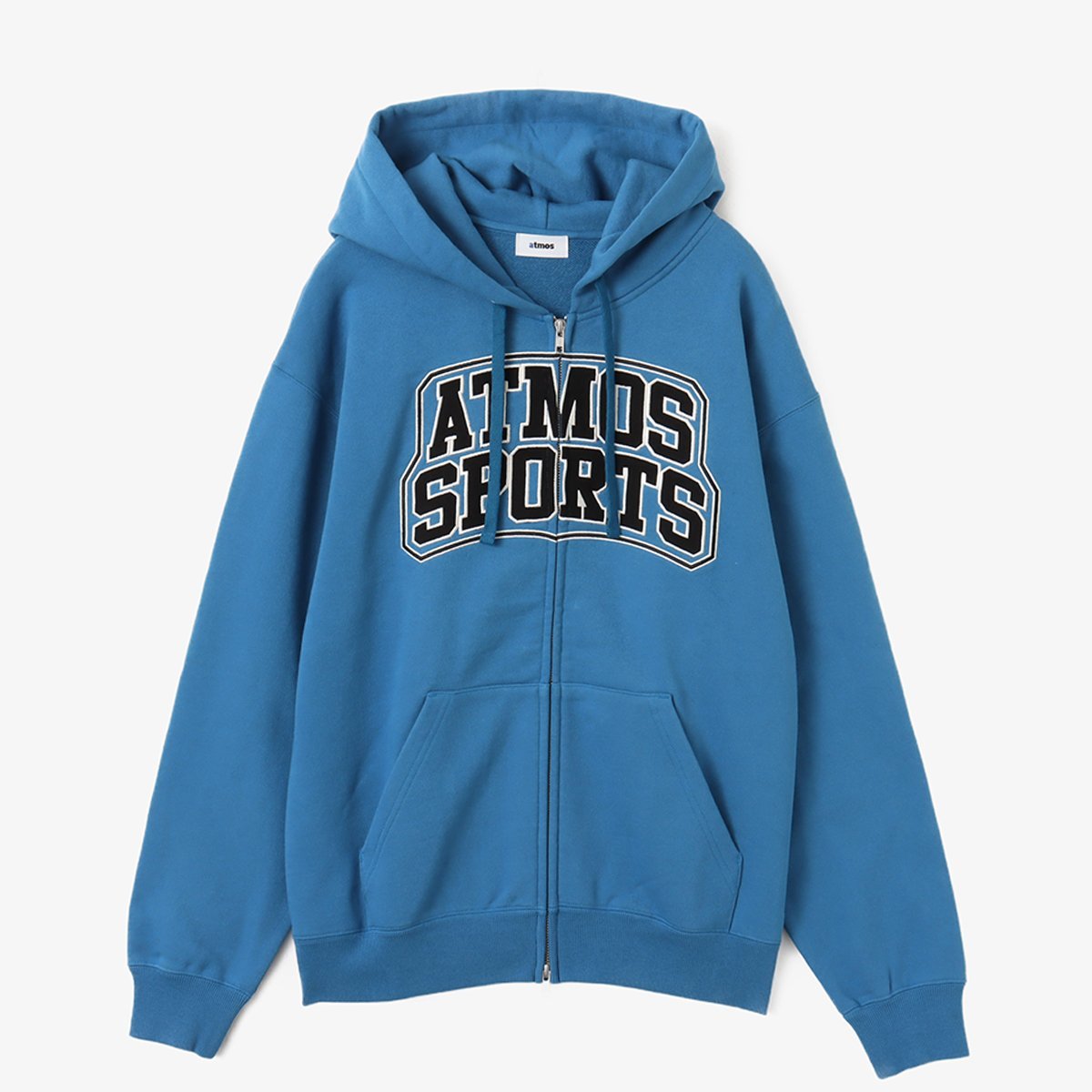 atmos atmos College Logo Zip-up Hooded Sweatshirt BLUE アトモス トップス スウェット・トレーナー ブルー【送料無料】
