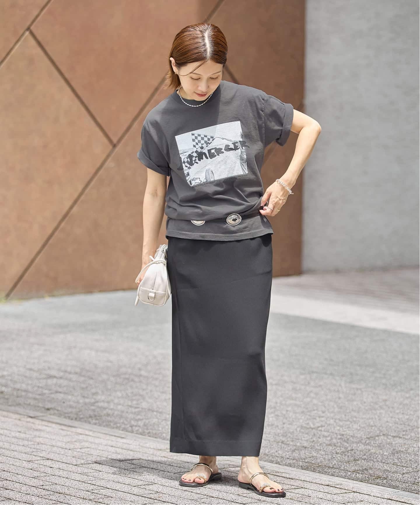 IENA J.J.Mercer/ジェイジェイマーサー フォトTシャツ B イエナ トップス カットソー・Tシャツ グレー
