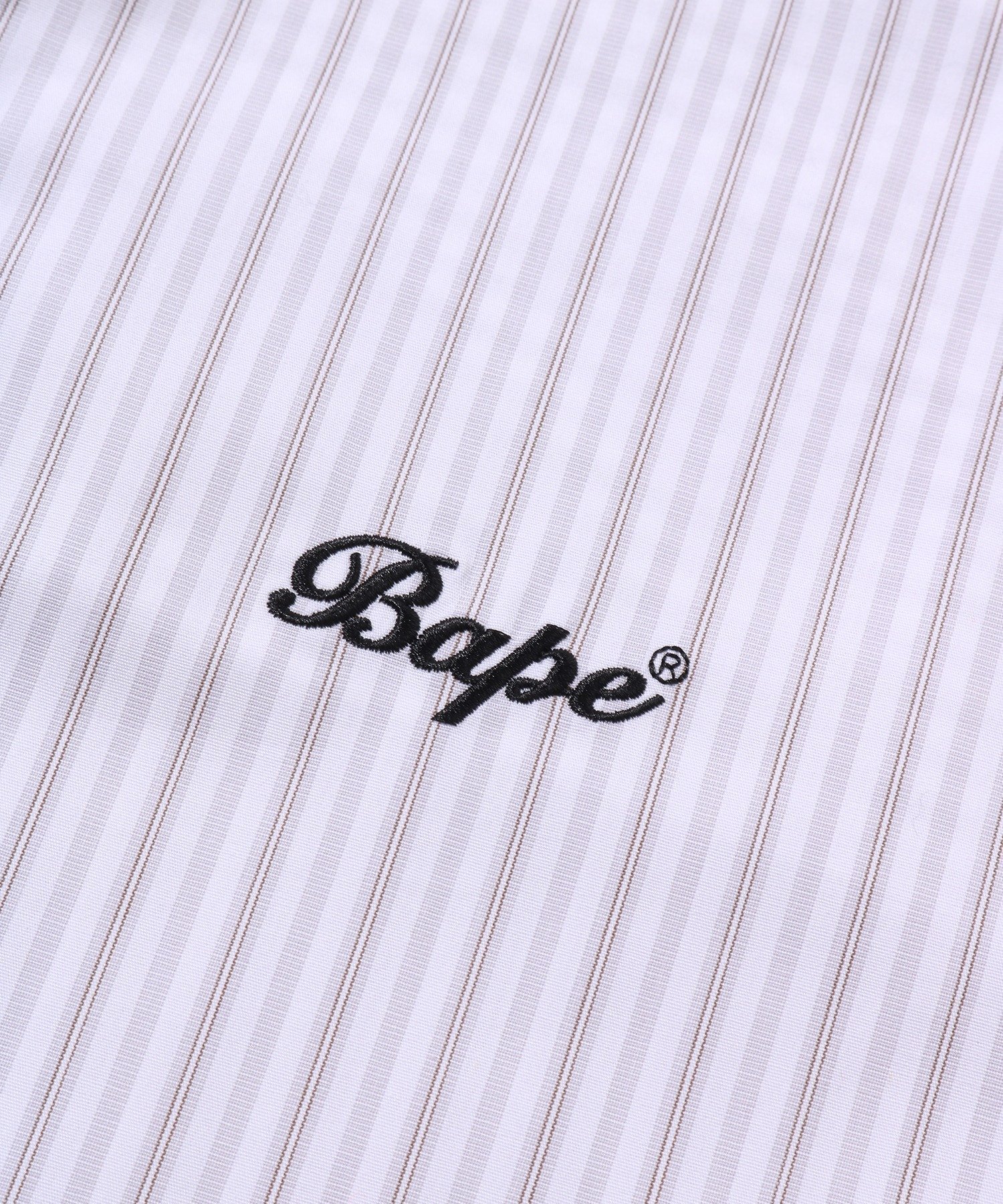 BAPE LOGO STRIPE SHIRT #1 ア ベイシング エイプ トップス シャツ・ブラウス ホワイト