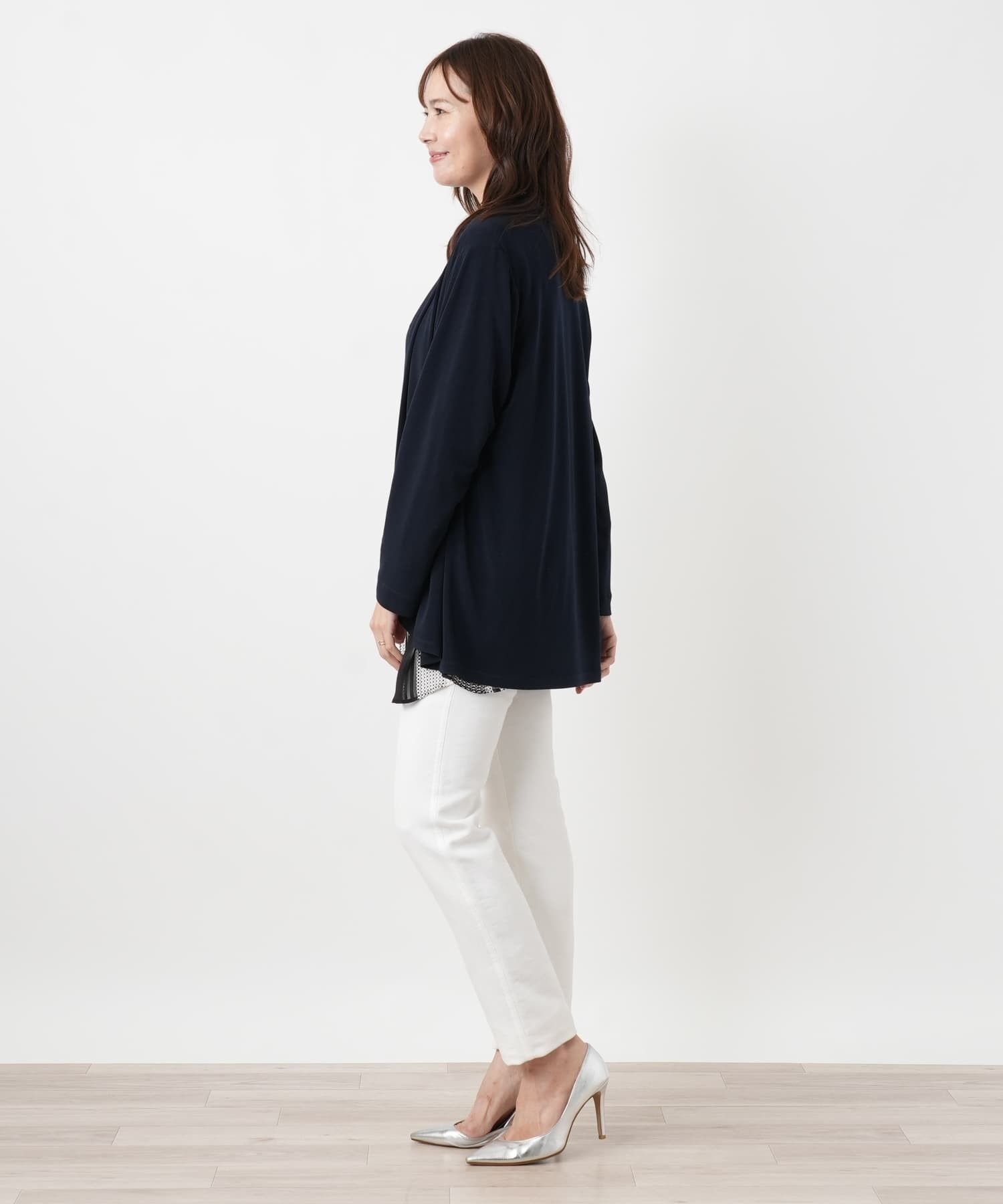 Leilian PLUS HOUSE ジャケット【ROCHAS Premiere】 レリアン プラスハウス ジャケット・アウター テーラードジャケット・ブレザー ネイビー