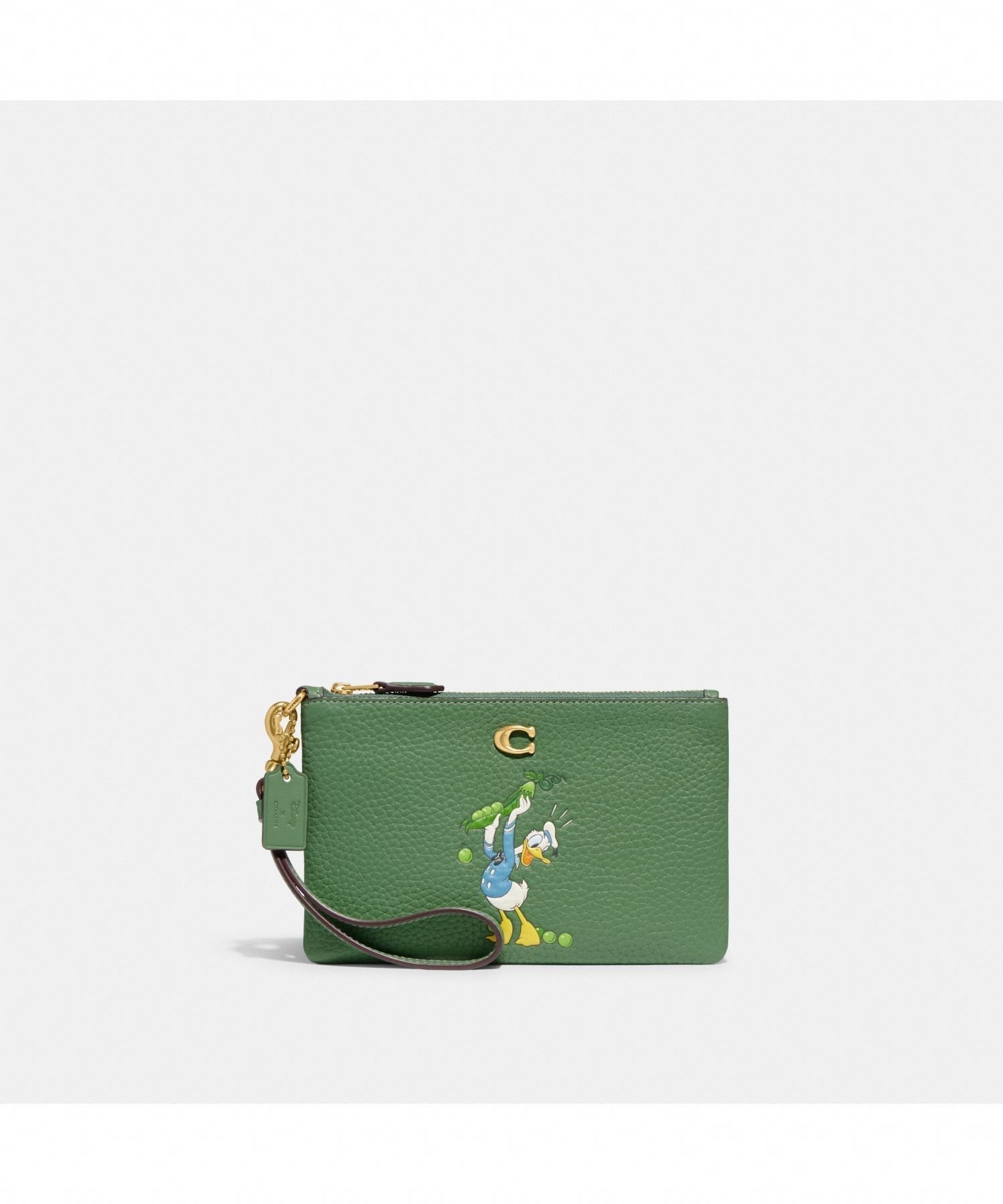 COACH 【DISNEY X COACH】スモール リストレット・リジェネラティブ レザー / ドナルドダック コーチ 財布・ポーチ・ケース ポーチ グリーン【送料無料】のサムネイル