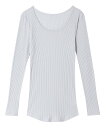 【SALE/30%OFF】une nana cool 綿100% リブ編みコットン 長袖シャツ ウンナナクール インナー・ルームウェア その他のインナー・ルーム...