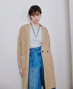 【SALE/30%OFF】allureville 片畦ニットコート アルアバイル ジャケット・アウター その他のジャケット・アウター ネイビー ベージュ【送料無料】