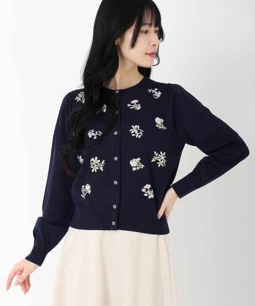 楽天市場】リボン(柄刺繍)(カーディガン・ボレロ|トップス 楽天市場】リボン(柄刺繍)(カーディガン・ボレロ|トップス