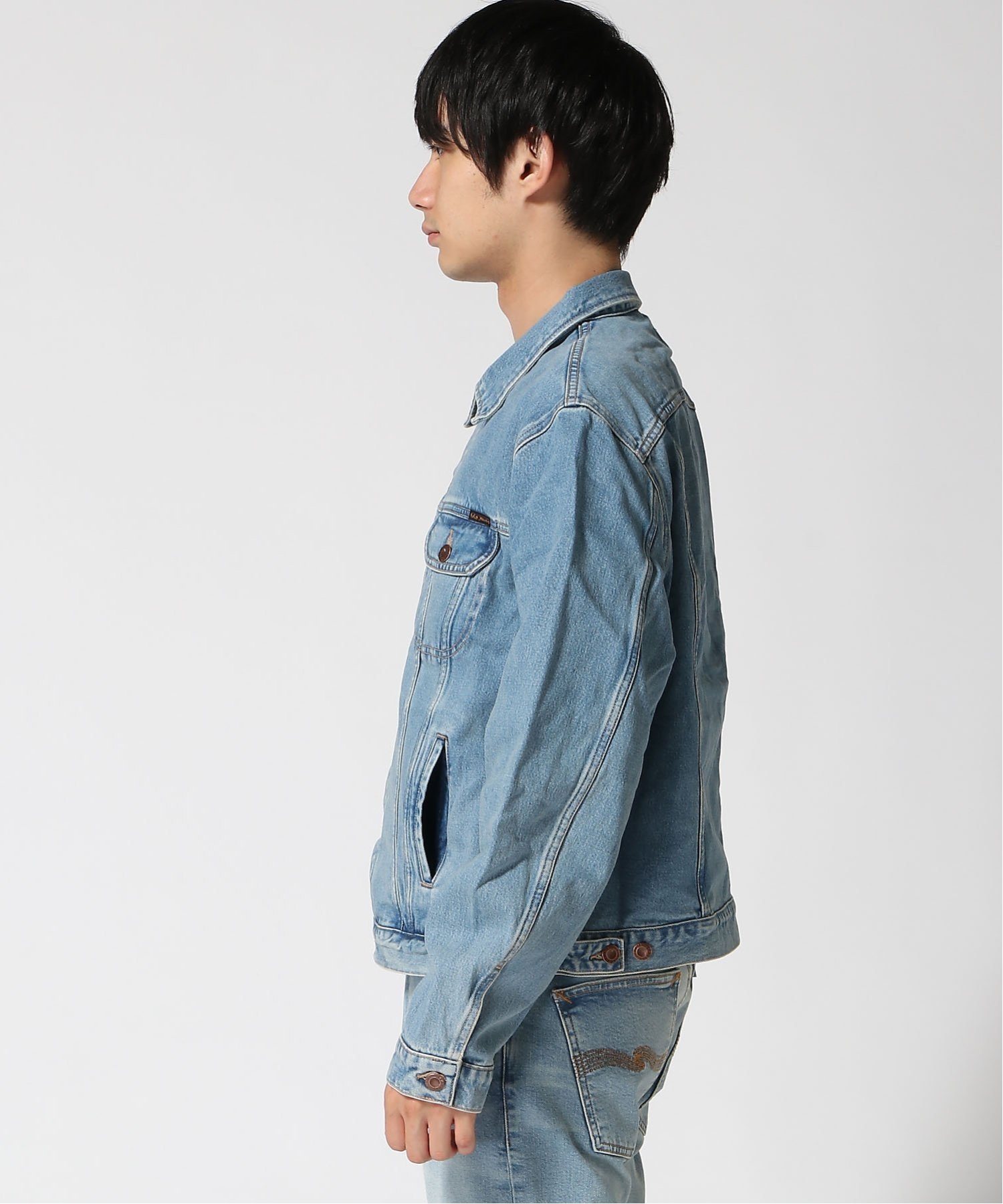 Nudie Jeans Nudie Jeans/(M)Nudie Jeans/Danny Denim Jacket ヒーローインターナショナル マーケット プレイス ジャケット・アウター デニムジャケット ブルー【送料無料】