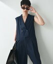 Whim Gazette 【THE PAUSE】テーラーカラーノースリーブジャンプスーツ ウィム ガゼット ワンピース・ドレス その他のワンピース・ドレス ベー...