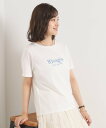 ITS' DEMO 【接触冷感/洗濯機OK】フロッキープリントTシャツ イッツデモ トップス カットソー・Tシャツ グリーン イエロー ホワイト
