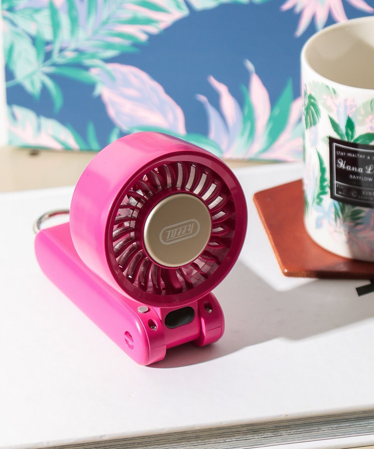 BAYFLOW 【Toffy】Powerful Cooling Fan (Bayflow Sports & Outdoor Goods, Outdoor, Leisure & Camping Equipment) Blue, White, Pink