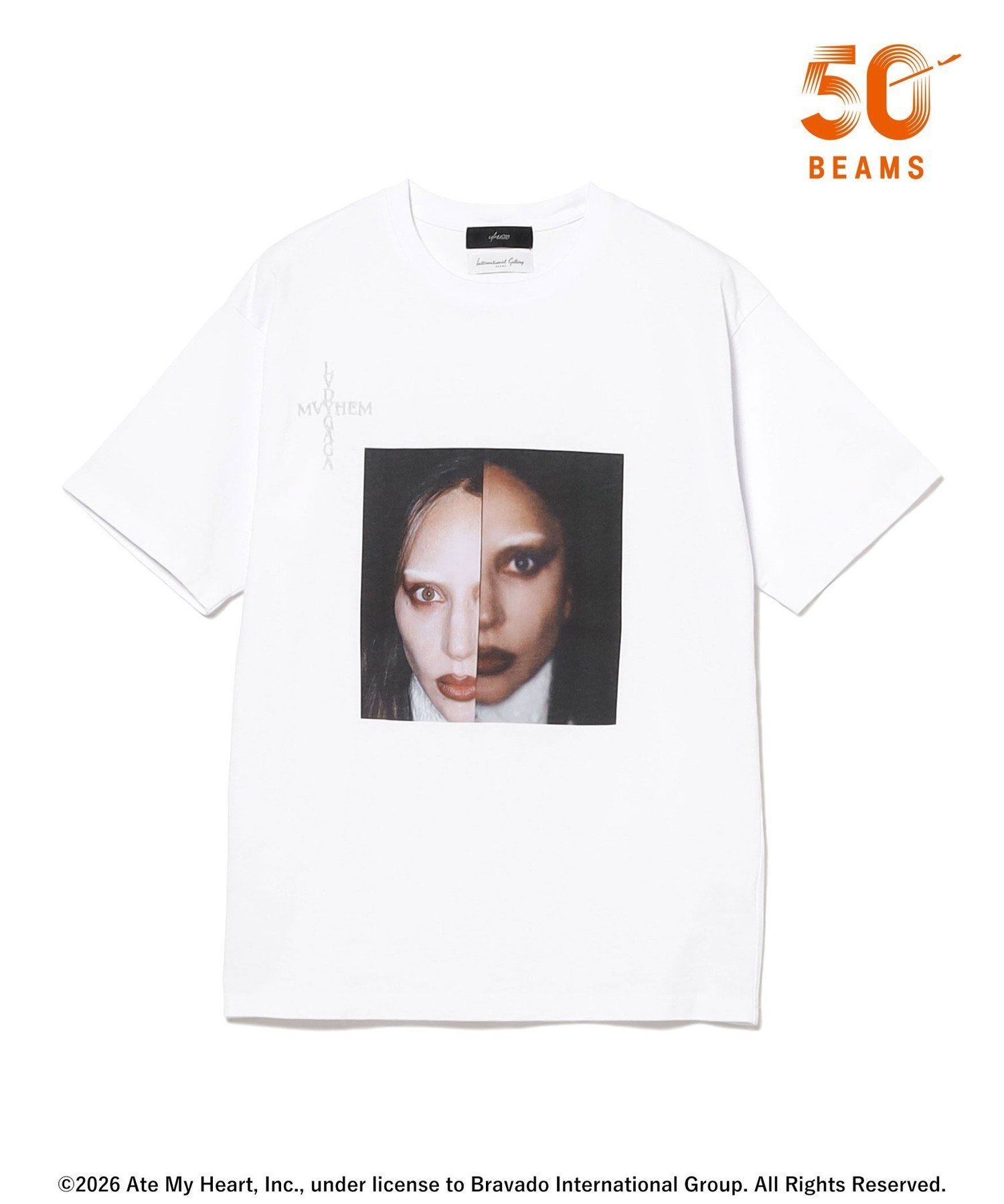 International Gallery BEAMS 【別注】U/MUSIC * IG / LADY GAGA グラフィック Tシャツ ビームス メン トップス カットソー・Tシャツ ホワイト【送料無料】