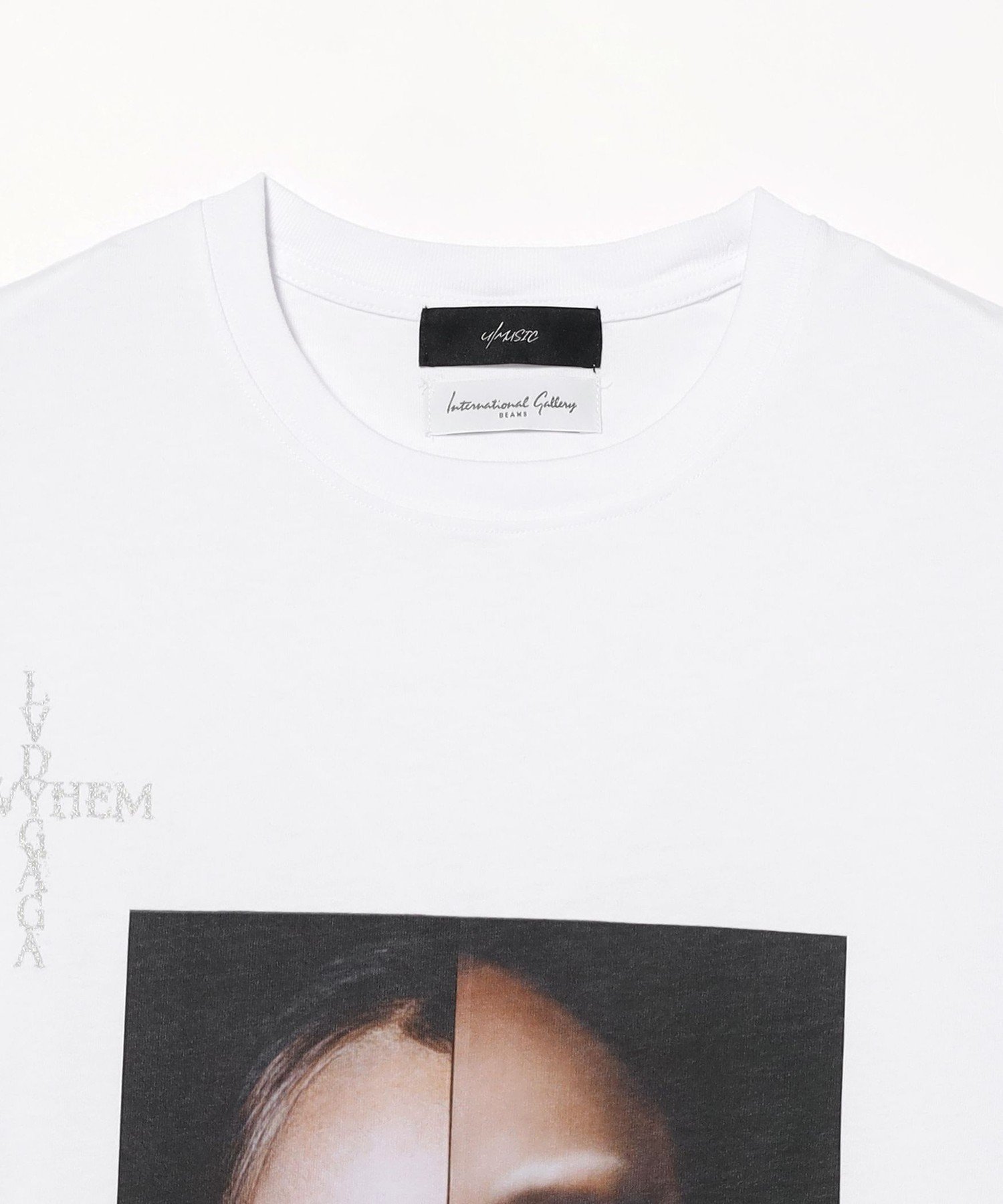 International Gallery BEAMS 【別注】U/MUSIC * IG / LADY GAGA グラフィック Tシャツ ビームス メン トップス カットソー・Tシャツ ホワイト【送料無料】