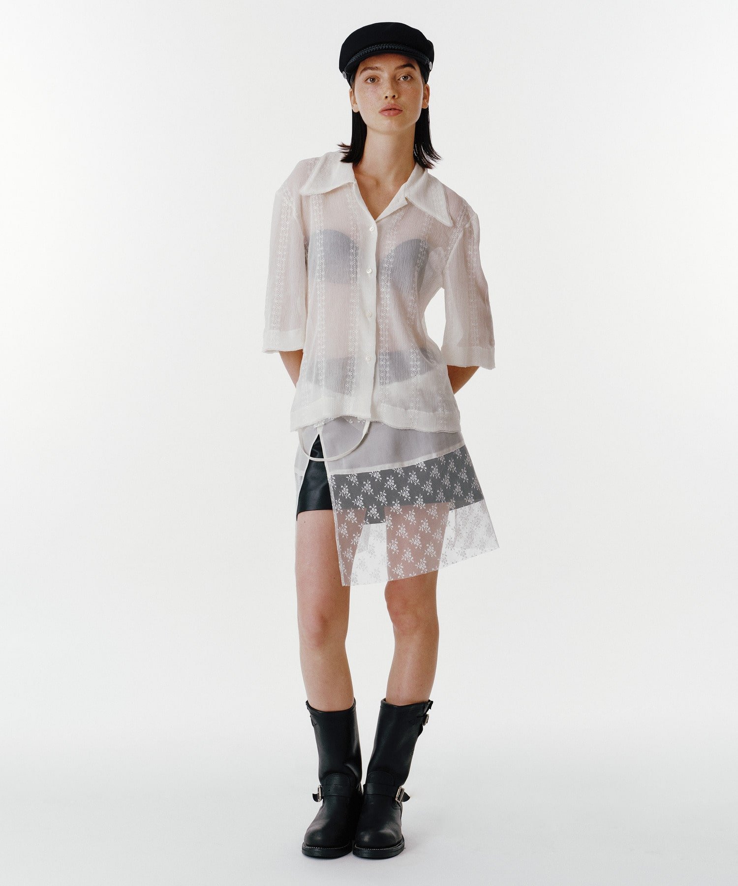 UNUS UNUS / Sheer Shirt エストネーション トップス シャツ・ブラウス ホワイト