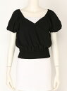 【SALE/50%OFF】LIP SERVICE カシュクールシャーリングTOPS リップサービス カットソー カットソーその他 ブラック ベージュ