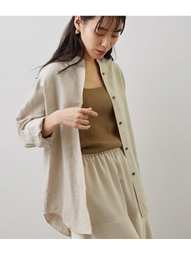 【SALE/10%OFF】SALON adam et rope' リネンドルマンシャツ サロン アダム エ ロペ シャツ/ブラウス シャツ/ブラウスその他 ブラウン ホワイト ベージュ ブルー ピンク【送料無料】