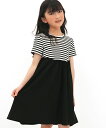【SALE/60%OFF】子供服 Bee ドッキングワンピース 異素材 ボーダー 子供服 キッズ 女の子 Bee カンコクコドモフク ビー ワンピース・ドレス ...