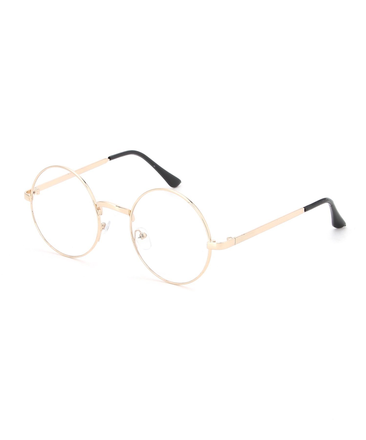 Fun&Daily F&D:Circle Flame Glasses ファンアンドデイリー ファッション雑貨 メガネ ゴールド シルバー