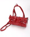 【SALE/27%OFF】axes femme ビッグリボンボストンバッグ アクシーズファム バッグ ボストンバッグ レッド ブラック【送料無料】