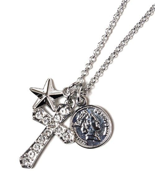 GALLIS ADDICTION GA STAR-CROSS-COIN NECKLACE ジャックローズ アクセサリー・腕時計 ネックレス シルバー ゴールド
