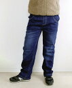 BACKYARD FAMILY Njeans26003 ゆったりサイズ ストレッチデニムストレートパンツ ローラ パンツ その他のパンツ ネイビー ブルー