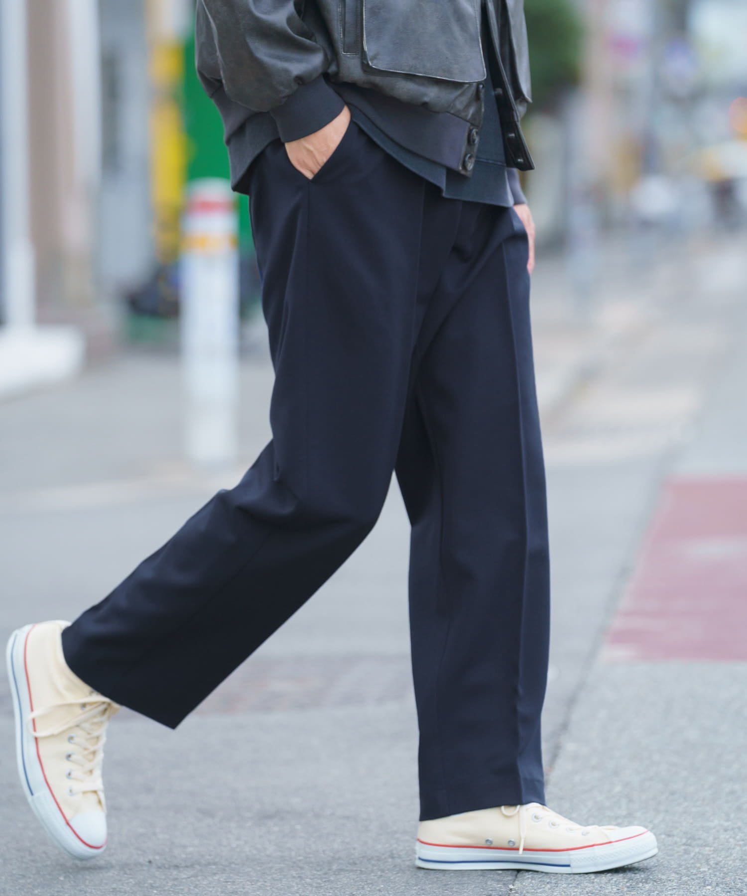 ITEMS Every Day TRテーパードスラックス アーバンリサーチアイテムズ パンツ その他のパンツ ベージュ ネイビー ブラック グレー