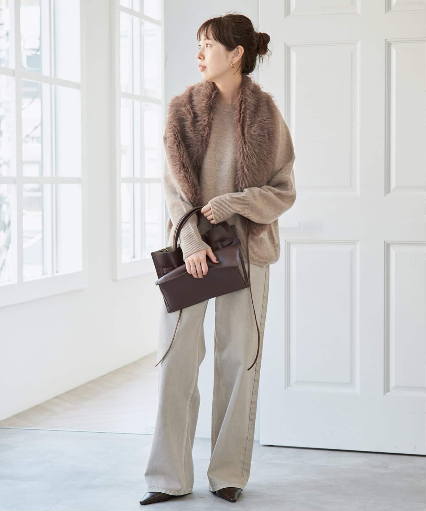 Spick & Span 《別注カラーあり》upper hights/アッパーハイツ THE NIECE MID-RISE* スピックアンドスパン パンツ ジーンズ・デニムパンツ ベージュ