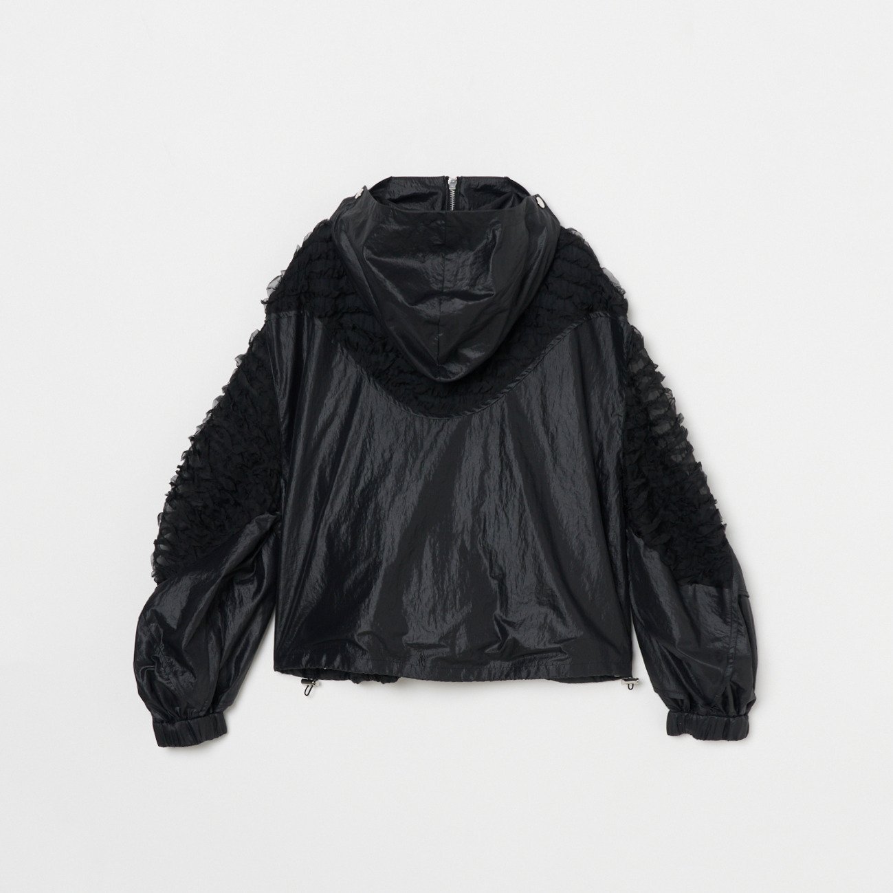 RUFFLE CHIFFON BLOUSON エリオポール ジャケット・アウター ブルゾン・ジャンパー ブラック