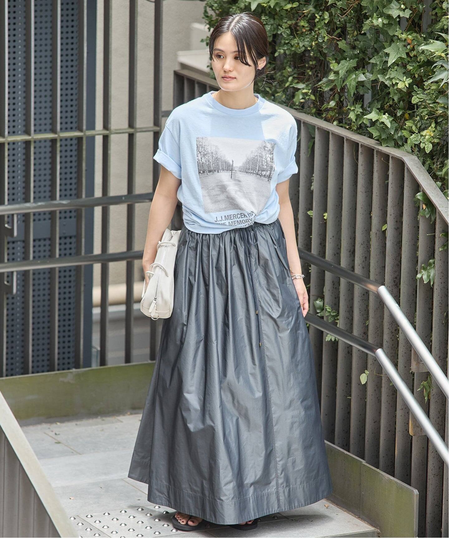 IENA J.J.Mercer/ジェイジェイマーサー フレンチフォトTシャツ C イエナ トップス カットソー・Tシャツ ブルー
