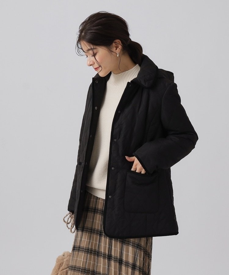 【SALE／30%OFF】SHOO・LA・RUE 着ぶくれしにくい あったか キルティングジャケット【撥水/2WAY/CIRCRIC】 シューラルー ジャケット・アウター その他のジャケット・アウター ブラック グリー…