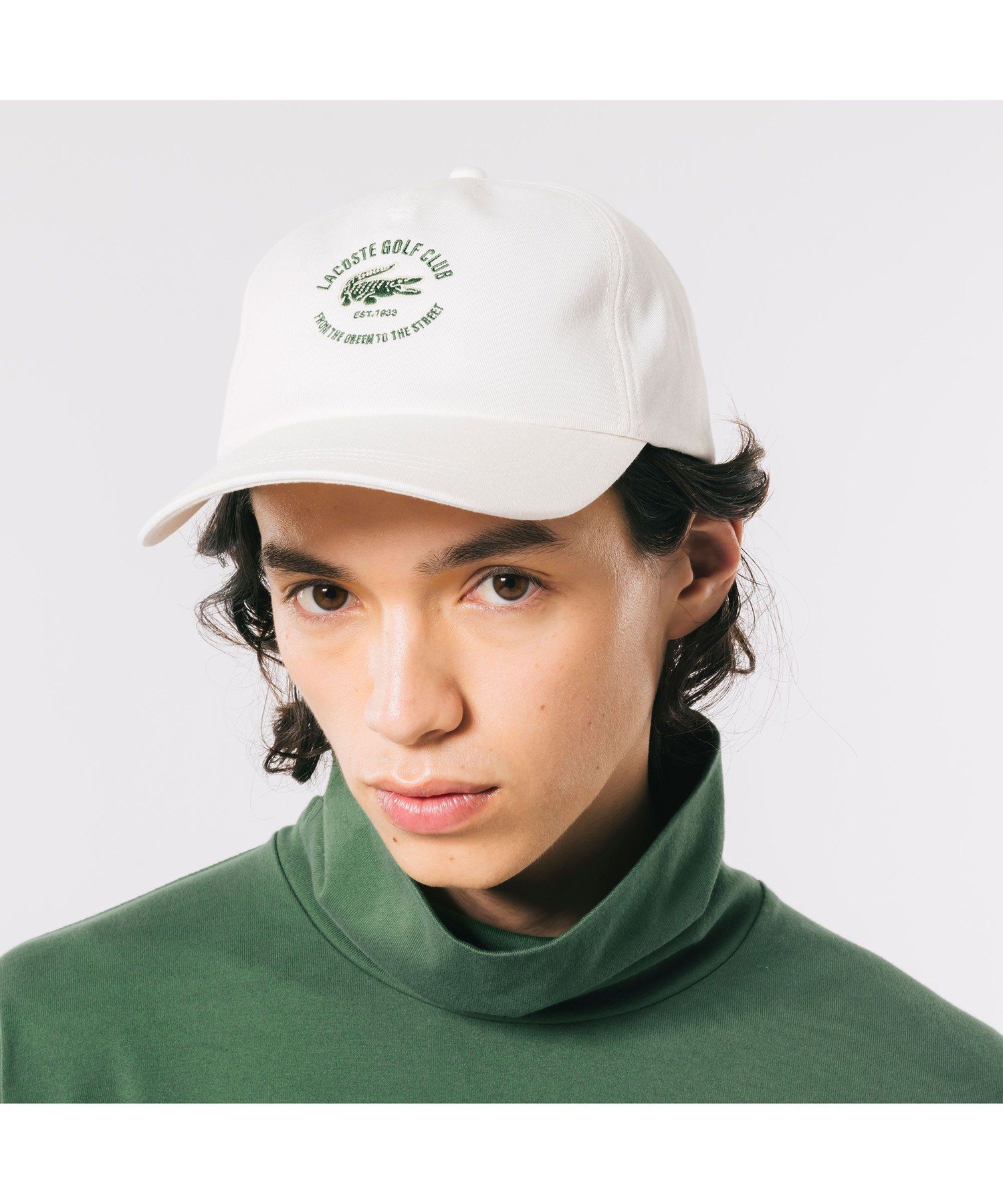 LACOSTE ゴルフステッチツイルキャップ ラコステ 帽子 キャップ ホワイト ブラック ブルー