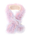 【SALE／10%OFF】fafa (K)MINA BELLE_TULLESCARF フェフェ ファッション雑貨 マフラー・ストール・ネックウォーマー ピンク パープル【送料無料】