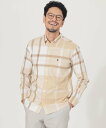 【SALE/28%OFF】THE SCOTCH HOUSE ビッグカイリーンシャツ ザ・スコッチハウス トップス シャツ・ブラウス ベージュ レッド ブルー【送料無料】