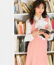 【SALE/10%OFF】Feroux 春ツイード ジャンパースカート フェルゥ ワンピース・ドレス ジャンパースカート ピンク ブルー【送料無料】
