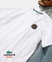 【SALE/30%OFF】BEAMS 【別注】LACOSTE / バッジ カノコ Tシャツ 25SS 鹿の子地 コットン100% 半袖 メンズ ビームス メン ...