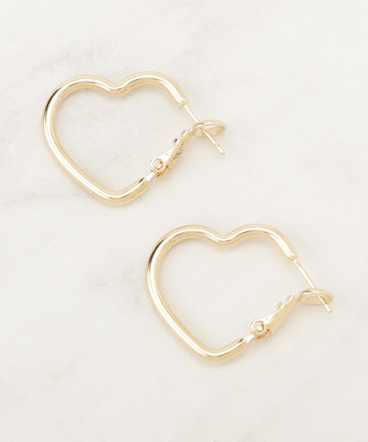 Couture Brooch ハートフープピアス クチュールブローチ アクセサリー・腕時計 ピアス ゴールド