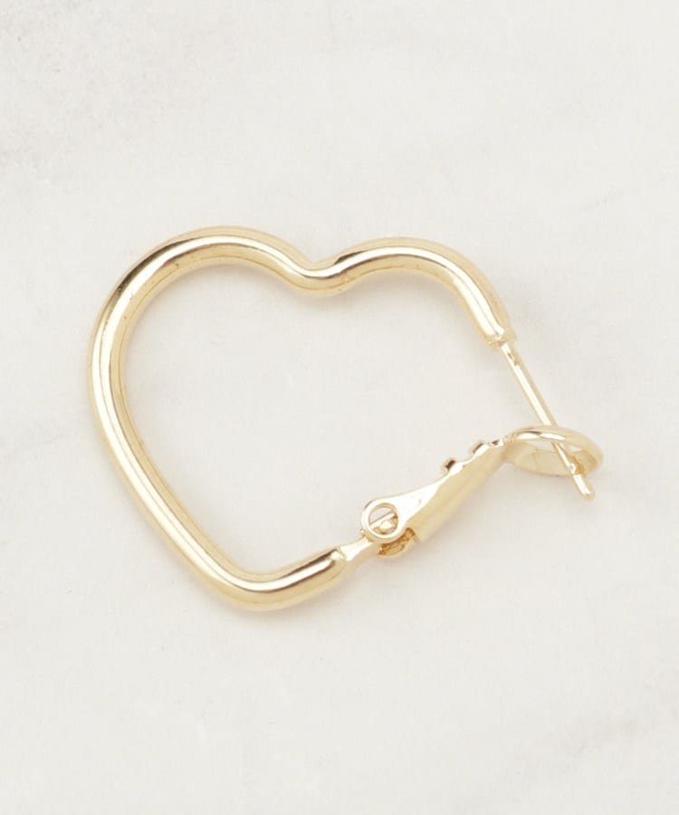 Couture Brooch ハートフープピアス クチュールブローチ アクセサリー・腕時計 ピアス ゴールド