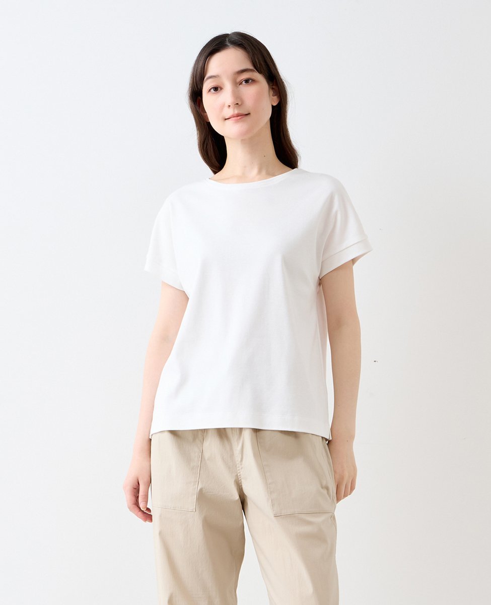 LOGEMENT DE CLAIRE フレンチスリーブプルオーバー メルローズクレール トップス カットソー・Tシャツ ブラック ホワイト ブラウン