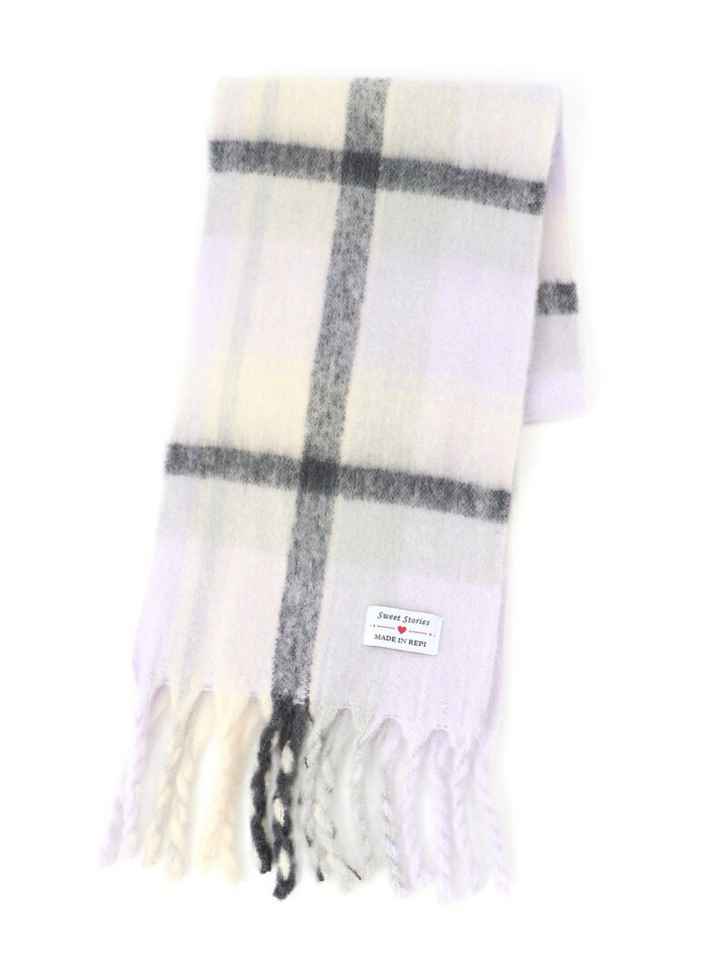 【SALE／25%OFF】repipi armario ボリュームCHマフラー レピピアルマリオ ファッション雑貨 その他のファッション雑貨 パープル ベージュのサムネイル