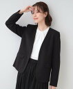 【SALE/30%OFF】SHOO・LA・RUE 【洗える/S-3L/セットアップ可】セレモニーや通勤に カットジョーゼット Vネックジャケット シューラルー ...