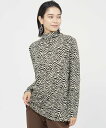 【SALE/50%OFF】EVEX by KRIZIA 【ウォッシャブル】ゼブラプリントタートルネックカットソー エヴェックス バイ クリツィア トップス カットソー・Tシャツ ブルー グレー ブラック【送料無料】(4)