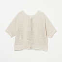 HELIOPOLE GLITTER CROCHET 2WAY KNIT エリオポール トップス ニット ブラック ホワイト【送料無料】(4)