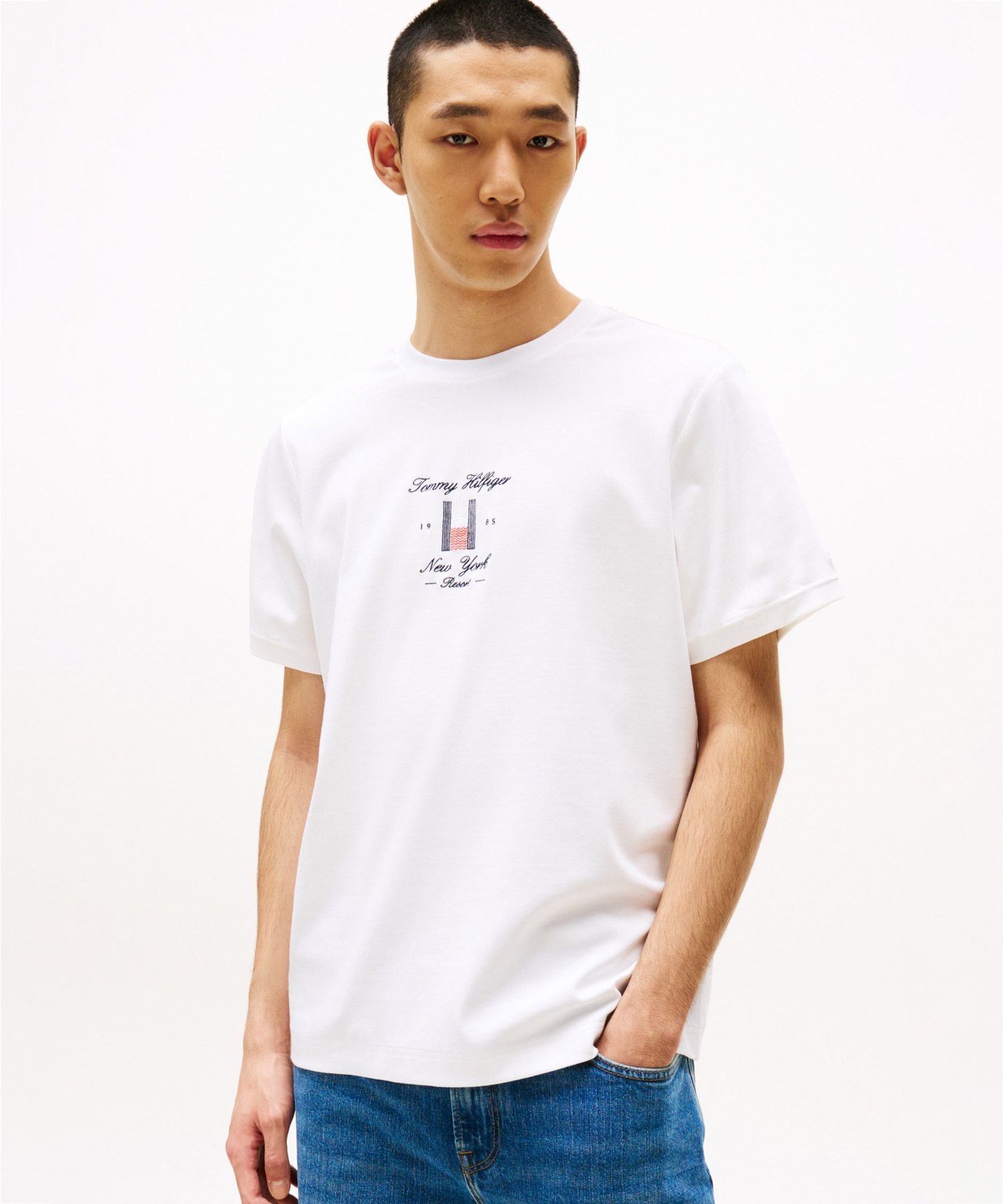 【 JEANS】トミー 刺繍ロゴ 半袖 Tシャツ 楽天市場】トミーヒルフィガー(柄刺繍)(Tシャツ・カットソー