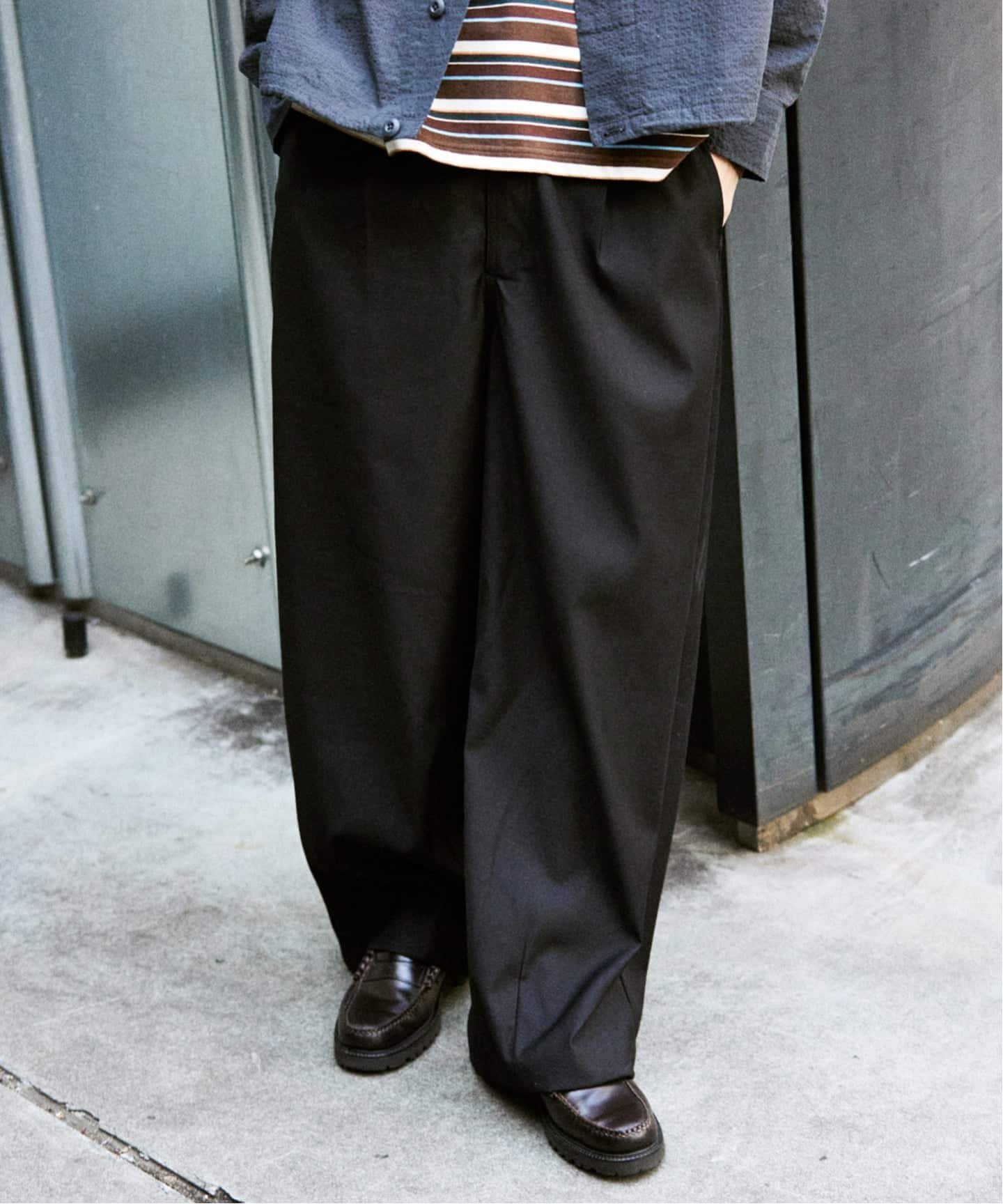 JOURNAL STANDARD TRモダン ワイド スラックス ジャーナル スタンダード パンツ スラックス・ドレスパンツ ブラック ネイビー ベージュ