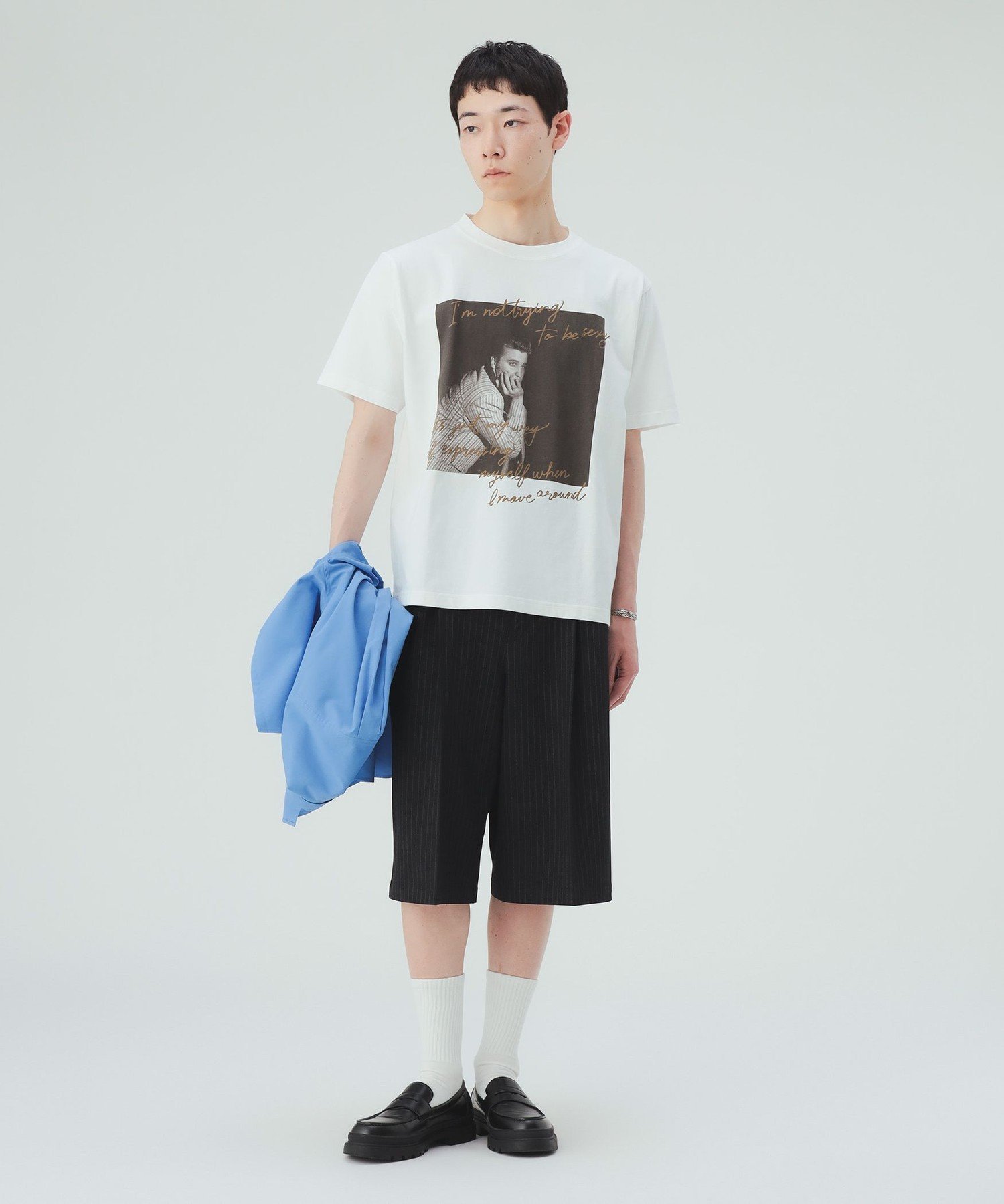 MEN 【7/16値下げ】エルヴィス フォト メッセージ Tシャツ ビームス ハート トップス カットソー・Tシャツ ブラック ホワイト