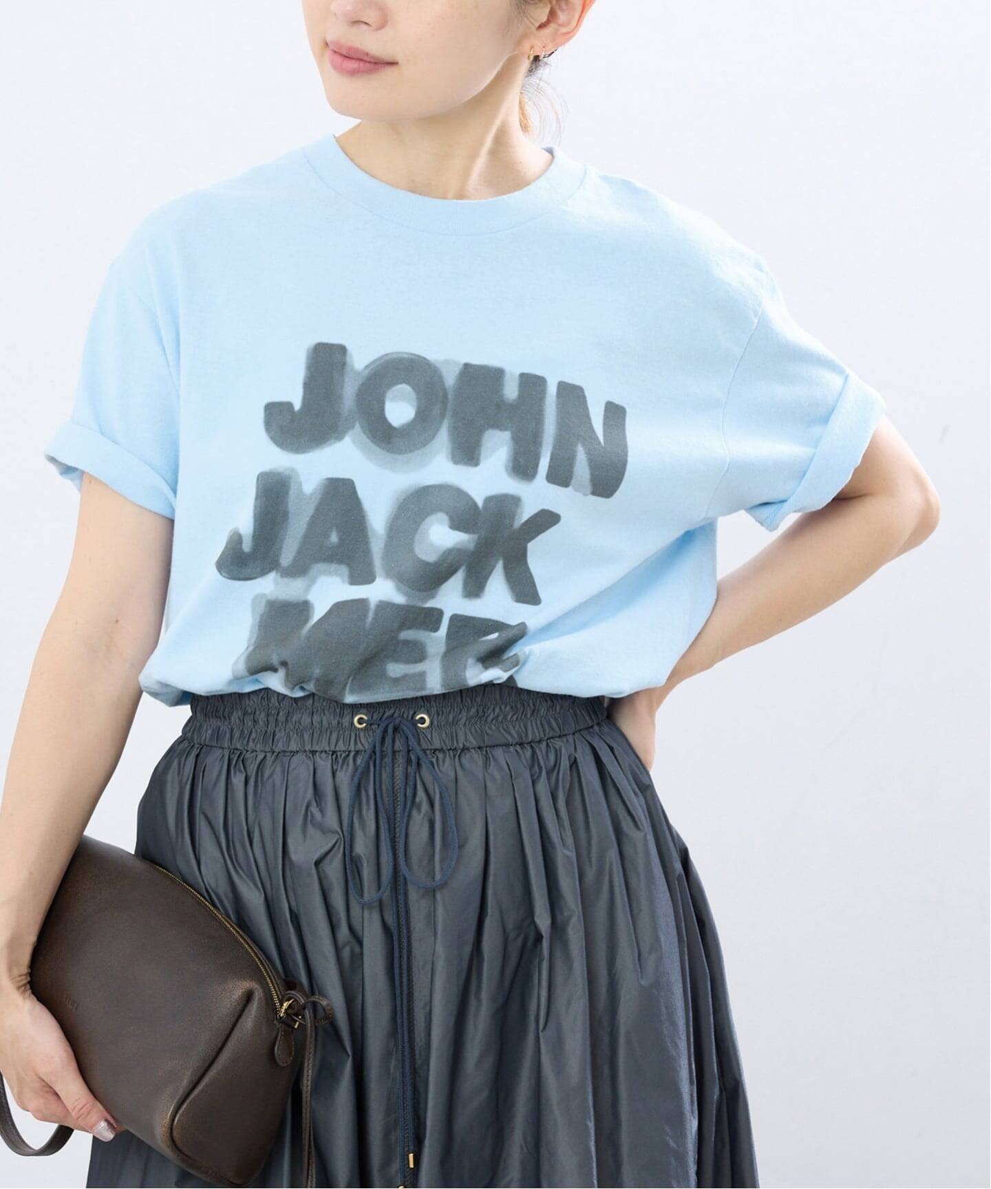 IENA 《一部店舗・WEB限定/》J.J.Mercer/ジェイジェイマーサー ロゴTシャツ D イエナ トップス カットソー・Tシャツ ブルー