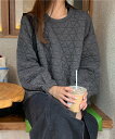 【SALE/30%OFF】miniministore キルティングトレーナー レディース 韓国 ミニミニストア トップス スウェット・トレーナー ブラック ネイ...
